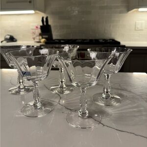 Vintage Fostoria Silver Flutes (5)